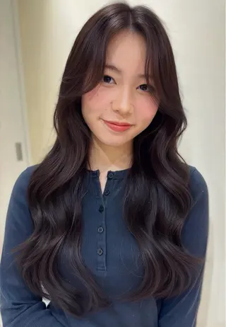 ロング カラー mako 韓国ヘア 🇰🇷まつパのヘアスタイル