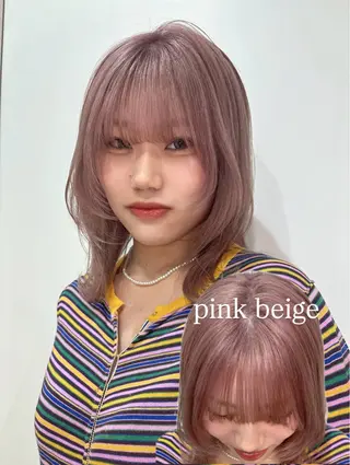 ミディアム カラー 似合わせレイヤー/ Wカラー🧸こころのヘアスタイル