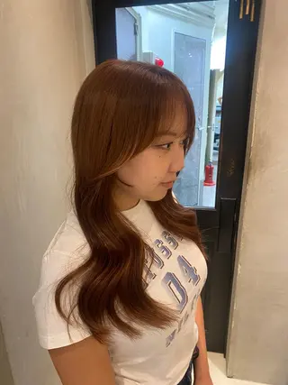セミロング 新宿/顔周りカット +レイヤー=しずく♩のヘアスタイル