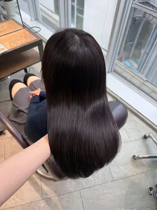 ロング カラー ヘアアレンジ 韓国ヘア/レイヤー/ 🩶ツブラ🩶のヘアスタイル