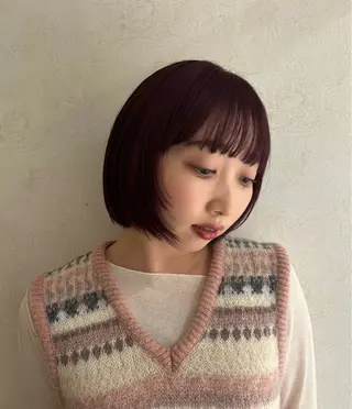 ショート カラー Sora/レイヤー/ ブリーチなしWカラーのヘアスタイル