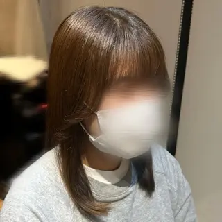 セミロング クロスパーマ×曲がる 縮毛矯正🫧あゆみのヘアスタイル