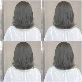 ミディアム カラー パーマ ヘアアレンジ ハイトーン特化🤍 浦住のヘアスタイル