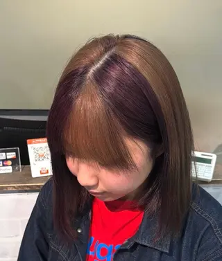 ミディアム カラー ユ ウカのヘアスタイル