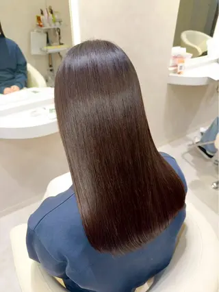 カラー ブリーチなし艶カラー /韓国風艶髪カラーのヘアスタイル