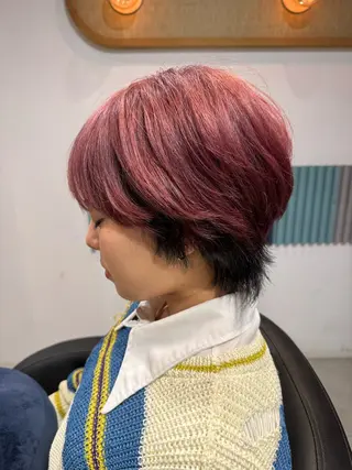 ショート カラー 神パーマ＆ツヤ髪 黒田ダイのヘアスタイル