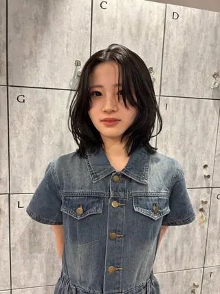 ミディアム カラー RURI韓国ボブ 🇰🇷タッセルボブのヘアスタイル