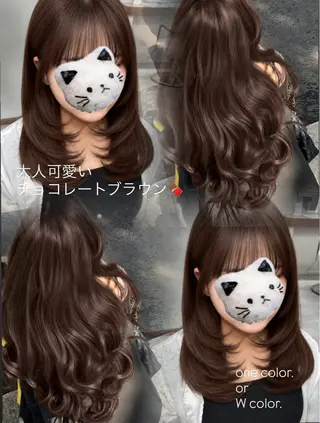 セミロング カラー 友田 那都のヘアスタイル