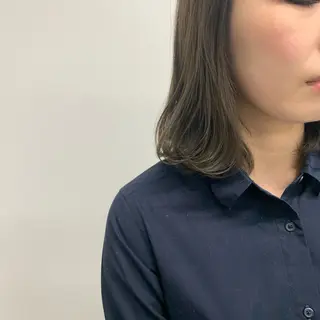 ミディアム カラー 石井 静のヘアスタイル