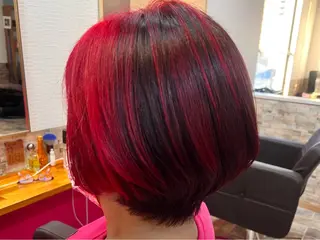 ショート カラー ヘアカラー&縮毛矯正 STAR☆RIVERのヘアスタイル