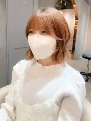 ミディアム カラー カットモデル無料 あやかのヘアスタイル
