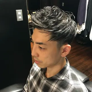 ショート パーマ メンズ 木村 りきのヘアスタイル