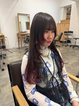ロング カラー 阿部 ことみ /ヘアアレンジのヘアスタイル