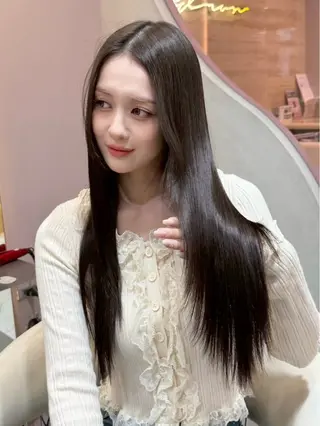 セミロング ヘアアレンジ 髪質改善/透明感 カラー/吉田光佑のヘアスタイル