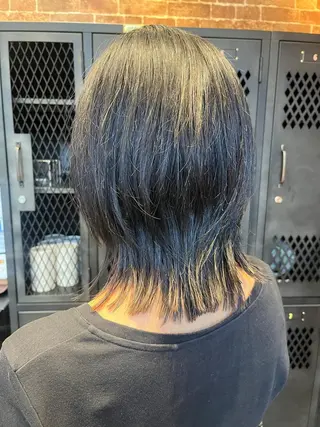 ミディアム カラー パーマ ヘアアレンジ メンズ キッズ ネイル マツエク・マツパ アイブロウ 久木原 ゆりのヘアスタイル