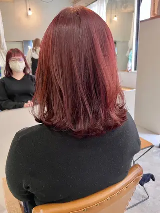 ミディアム 🌻花屋併設🌻濱 幸帆のヘアスタイル