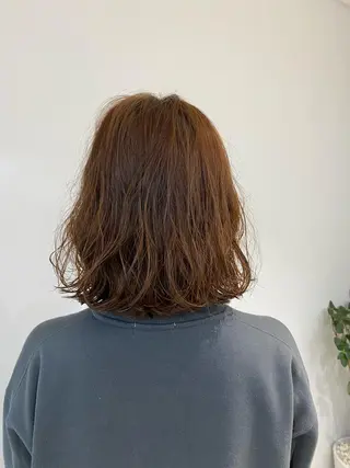ミディアム パーマ 渋谷  中性ヘア あかりのヘアスタイル