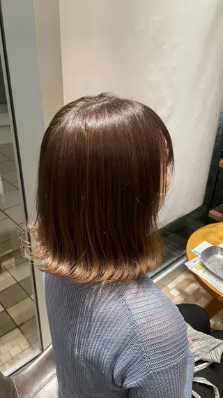ミディアム ノンダメージカラー/ ボブ/RINのヘアスタイル
