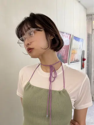 ショート パーマ レイヤー MINX伊藤なず菜のヘアスタイル