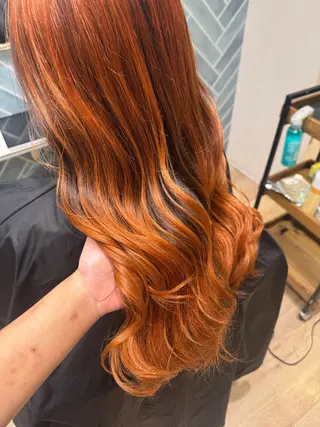 ロング カラー 河添 麗菜のヘアスタイル