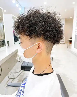 ショート パーマ メンズ メンズパーマ タカキリョウのヘアスタイル