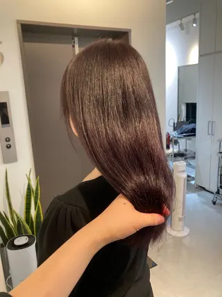 セミロング ✨色持ちの良い艶 カラー✨蟹江真世のヘアスタイル