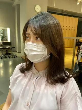 ミディアム unopulir 景山 凌のヘアスタイル