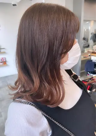 セミロング カラー レイヤーカット/髪質 改善/矯正🤍吉田のヘアスタイル