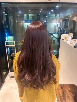 ロング カラー ヘアアレンジ mio 艶カラー/ 縮毛/ブリーチ🫧‪のヘアスタイル