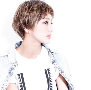 ショート ミディアム カラー パーマ THE USUAL ユージュアルのヘアスタイル