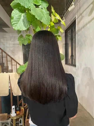 ロング カラー くま‪‪🤍透明感 🎀ナチュラルカラーのヘアスタイル