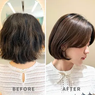 ショート 圧倒的美髪ストレート ツダケイタロウのヘアスタイル