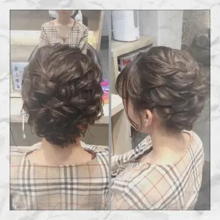 ミディアム ヘアアレンジ ヘアセット/着付け 𓇼 まつもと𓇼のその他イメージ
