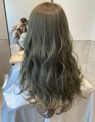 ロング カラー パーマ ヘアアレンジ 中顔面短縮カット🪽 レイヤー🥀コウヘイのヘアスタイル