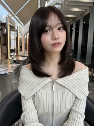 ミディアム カラー 🦋韓国風レイヤー/ 艶髪矯正🦋凛太郎のヘアスタイル