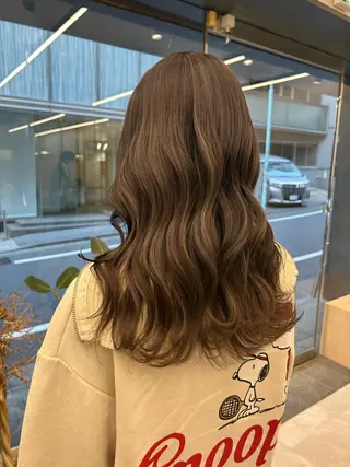 ロング カラー 髪質改善⌇透明感 カラー⌇川上葵のヘアスタイル