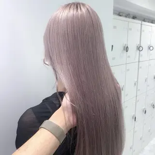 カラー 夏のハイトーン🌟 韓国風ブリーチカラーのヘアスタイル