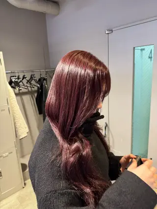ロング カラー パーマ ヘアアレンジ メンズ キッズ 韓国系🇰🇷🩶 艶暗髪/MEIのヘアスタイル