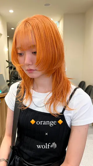 ロング カラー 抜きっぱなしブロンド /ハイトーン/カナタのヘアスタイル