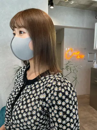 ミディアム カラー ナチュラル透明感🌱 小山美樹子のヘアスタイル