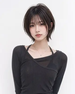 ショート rina韓国レイヤー ハッシュカットのヘアスタイル