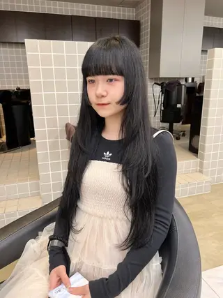 ロング カラー パーマ ヘアアレンジ メンズ 上品＆韓国風 🥀海心🥀のヘアスタイル