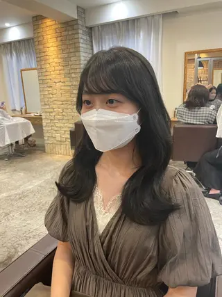 セミロング カラー ヘアアレンジ 髪質改善×レイヤー 🫧松野力也のヘアスタイル