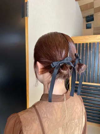 ミディアム ヘアアレンジ 青木 紗耶のヘアスタイル