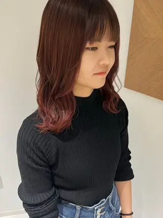 ミディアム 🧡YUU💚艶抜群 カラー✨/905号室のヘアスタイル