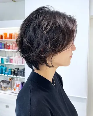 ショート パーマ 【レイヤーカット】 キサヌキミワのヘアスタイル