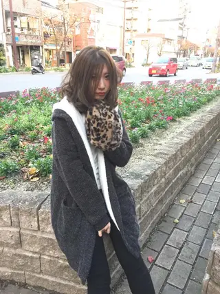 ミディアム 不動令 認定カラーリストのヘアスタイル