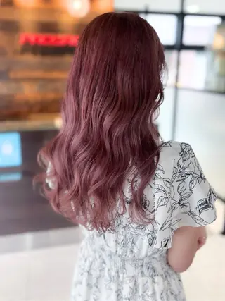 ミディアム カラー 羽山 宇宙のヘアスタイル