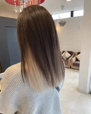 セミロング カラー 浅川 実行のヘアスタイル