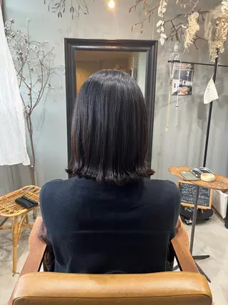 ミディアム フクウラ ミホのヘアスタイル